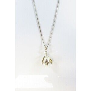 Articulated Sterling Silver Penguin On 16" Sterling Snake Chain